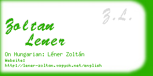 zoltan lener business card