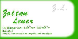 zoltan lener business card